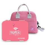 Eazy Kids Tropical Bento Boxes With Insulated Lunch Bag - Pink