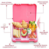 Eazy Kids Unicorn Bento Boxes With Insulated Lunch Bag - Pink