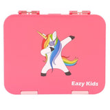 Eazy Kids Unicorn Bento Boxes With Insulated Lunch Bag - Pink