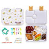Eazy Kids Avocado 6/4 Convertible Bento Lunch Box With Sandwich Cutter Set