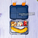 Eazy Kids Expedition Space 5/4 Convertible Bento Lunch Box With Sandwich Cutter Set