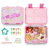 Eazy Kids Girl Power 5/4 Convertible Bento Lunch Box With Sandwich Cutter Set