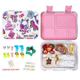 Eazy Kids  Its Girls Things 5/4 Convertible Bento Lunch Box With Sandwich Cutter Set