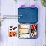 Eazy Kids Unicorn Lover Bento Lunch Box With Sandwich Cutter Set - Blue