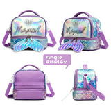 Eazy Kids Mermaid Bottle/Lunch Bag - Purple