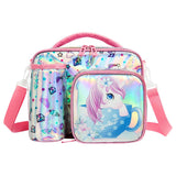 Eazy Kids Unicorn Chrome Bottle/Lunch Bag - Pink