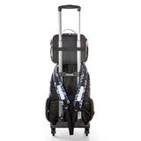 Eazy Kids Football 18Inch Backpack with 4 Wheel Trolley, Lunch Bag and Pencil Case Set (Set of 4)
