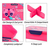 Eazy Kids Cat Lunch Box 850ml - Pink
