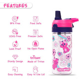 Eazy Kids Cat Lunch Box Set And Tritan Water Bottle With Spray 420ml - Pink