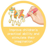 Eazy Kids DIY Kids Art & Craft Crystal Pendant Making & Coloring Set- Unicorn