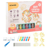 Eazy Kids DIY Kids Art & Craft Crystal Pendant Making & Coloring Set XL- Unicorn