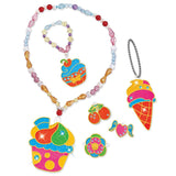 Eazy Kids DIY Kids Art & Craft Crystal Pendant Making & Coloring Set XL- Dessert