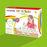 Eazy Kids - DIY Doodling Kit with Set of 6 Sketch Pens - Crocodile