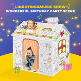 Eazy Kids - DIY Doodling Kit with Set of 6 Sketch Pens - Happy Birthday House