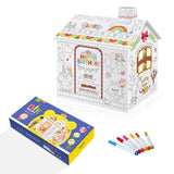 Eazy Kids - DIY Doodling Kit with Set of 6 Sketch Pens - Happy Birthday House