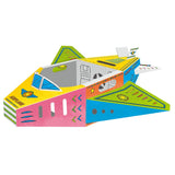 Eazy Kids - DIY Doodling Kit with Set of 6 Sketch Pens - Wearable Airplane