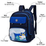 Eazy Kids Dino School Bag with Pencil Case 18Inch - Dark Blue