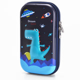 Eazy Kids 3D Dinosaur XL Pencil Case-Blue