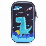Eazy Kids 3D Dinosaur XL Pencil Case-Blue