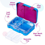 Disney Frozen Elsa Anna 6/4 Compartment Convertible Bento Tritan Lunch Box - Blue