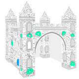 Eazy Kids DIY Doodle Erasable Painting Castle with Music and Light