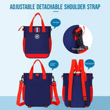 Eazy Kids Ergonomic Multipurpose School/Lunch Bag - Blue