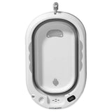 Eazy Kids Temperature Controlled Foldable Bathtub With Head Shampoo Wash Rinse Mug - Grey