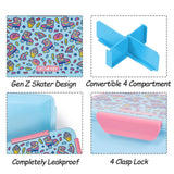 Eazy Kids Gen Z Skater Lunch Box 850ml - Blue