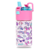 Eazy Kids Gen Z  Tritan Water Bottle with Snack Box 450ml - Pink