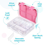 Eazy Kids Girl Thing Glitter Bento Lunch Box With Bottle - Pink