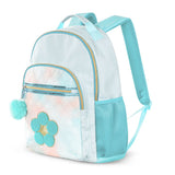 Eazy Kids 18 Inch Backpack with Headset, Lunch Bag and Pencil Case Set - Flora Green (Set of 4)