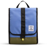 Eazy Kids Insulated, Foldable & Stylish Lunch Bag - Blue & Olive