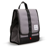 Eazy Kids Insulated, Foldable & Stylish Lunch Bag - Grey & Black