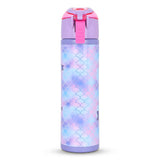 Eazy Kids Mermaid Double Wall Insulated Steel Water Bottle with Spray 640ml - Pink