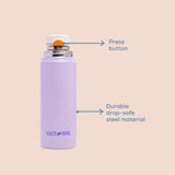 Eazy Kids Double Wall Insulated Sports Water Bottle 450ml - Purple