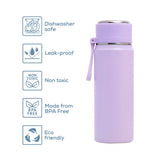 Eazy Kids Double Wall Insulated Sports Water Bottle 450ml - Purple