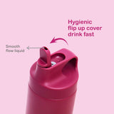 Eazy Kids Double Wall Insulated Sports Water Bottle 550ml - Pink