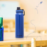 Eazy Kids Double Wall Insulated Tracking Water Bottle 800ml - Blue