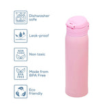 Eazy Kids Double Wall Insulated Travel Water Bottle 500ml - Pink