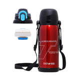 Eazy Kids Double Wall Insulated School Water Bottle 800ml - Red