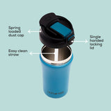 Eazy Kids Double Wall Insulated Tumbler Water Bottle 400ml - Blue