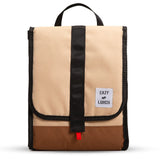 Eazy Kids Insulated, Foldable & Stylish Lunch Bag - Beige & Brown