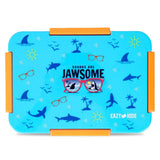 Eazy Kids Jawsome Shark 4 Compartment Convertible Bento Lunch Box - Blue