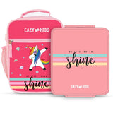 Eazy Kids Jumbo Bento Lunch Box With Insulated Jar - Pink
