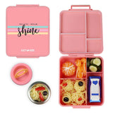 Eazy Kids Jumbo Bento Lunch Box With Insulated Jar - Pink