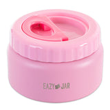 Eazy Kids Jumbo Bento Lunch Box With Lunch Bag, Thermos & Dip Jar- Pink