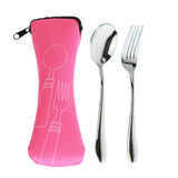 Eazy Kids Jumbo Bento Lunch Box with Pink Lunch Bag, Food Jar and Cutlery - Pink