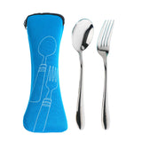 Eazy Kids Jumbo Bento Lunch Box with Grey Lunch Bag, Food Jar and Cutlery - Blue