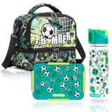 Eazy Kids Football Lunch Bag Set - Green (Set of 3)