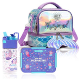 Eazy Kids Mermaid Lunch Bag - Purple (Set of 3)